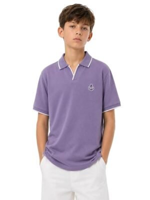 Alan Jones Boys' Polo T-Shirt (Lavender)