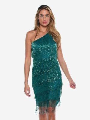 Spark Nigh Party Dress Green